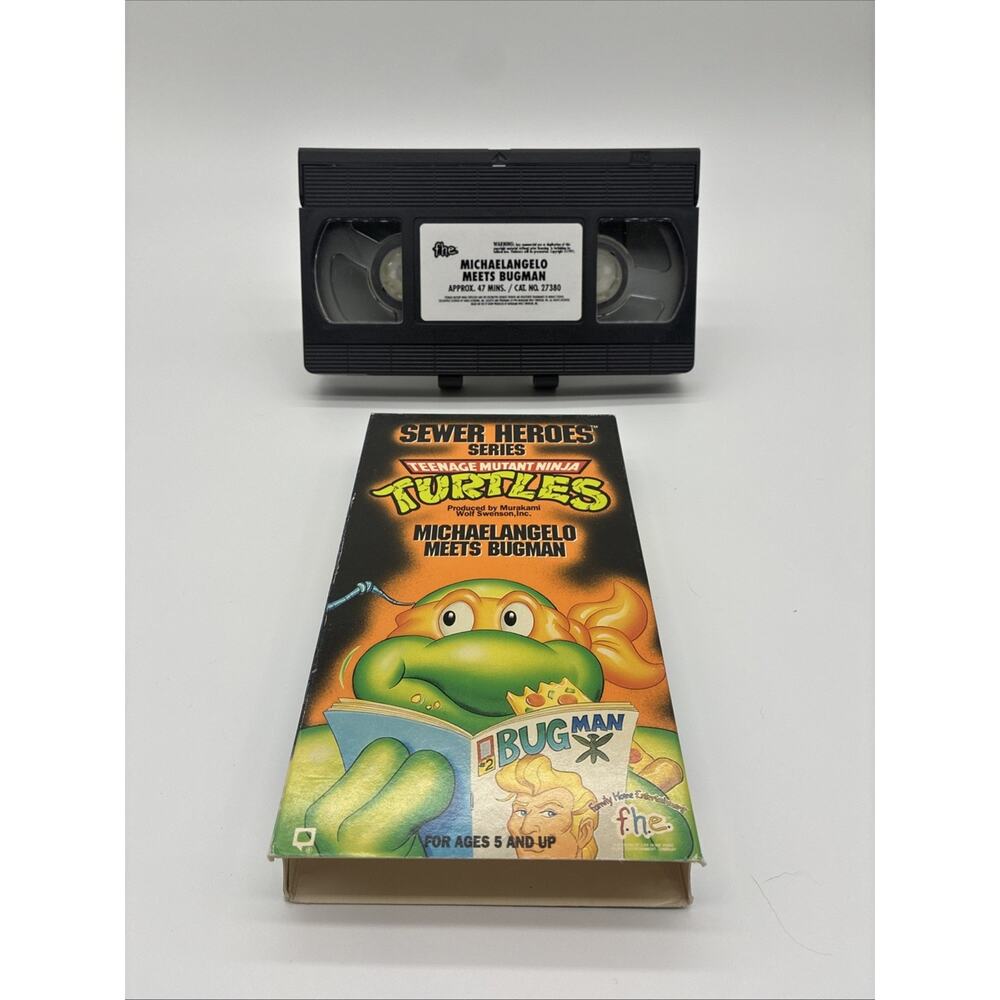 Teenage Mutant Ninja Turtles - Michaelangelo Meets Bugman (VHS, 1991)